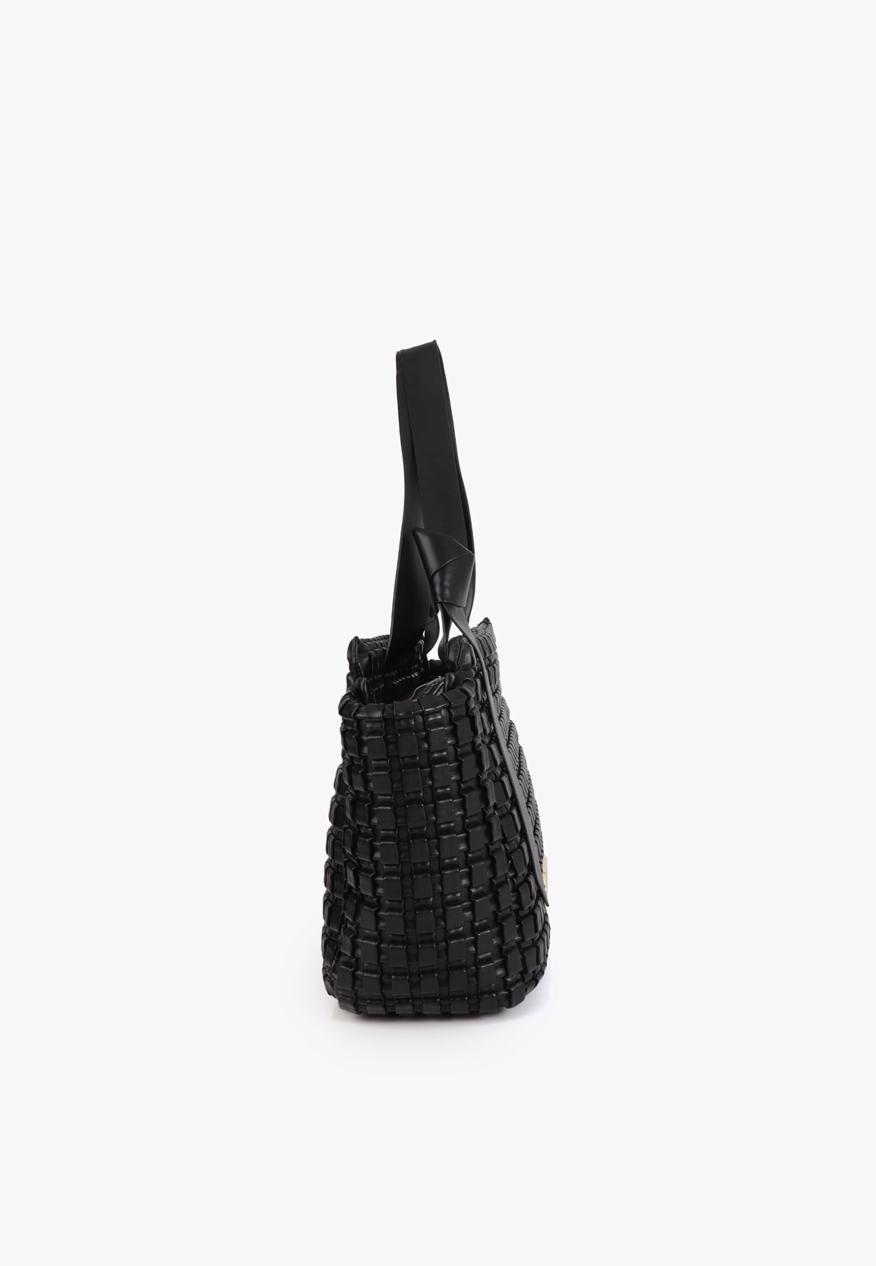 LOLA CASADEMUNT Bolso material trenzado y lazo