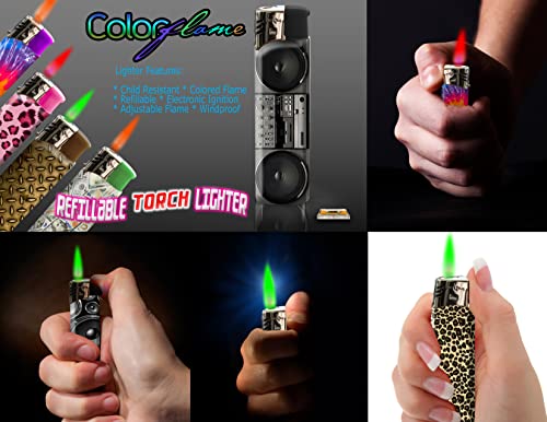 Encendedor a llama colorida 2 unidades Colorflame miniatura 2