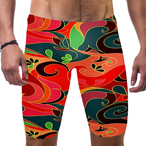 Jammers de natación confortables con patrón abstracto para entrenamiento diario