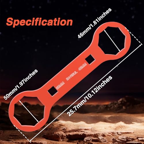 Image of EVRBUL Motorcycle Fork Cap Wrench 46mm / 50mm Dirt Bike Fork Cap Tool compatible with Suzuki RMZ 250 450 RM250 CRF 250R 450R 450X
