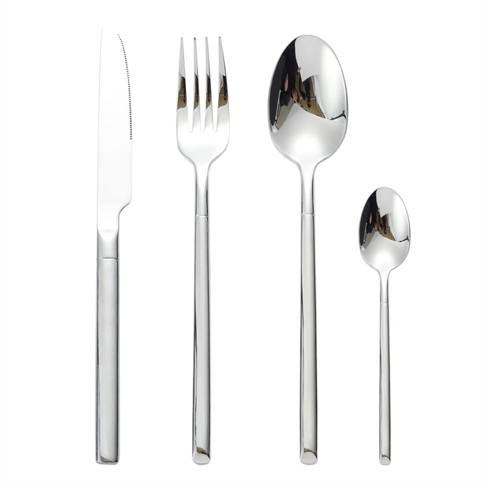 Bestecksets 20-teiliges Geschirrset 304 Edelstahl Besteckset Messer Gabel Löffel Set Geschirr Gold Silber Besteck Western Edelstahl