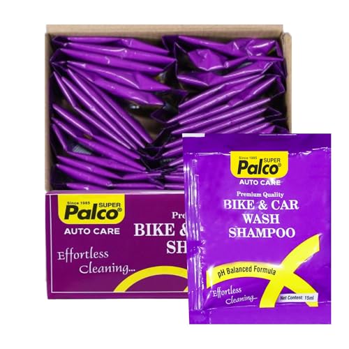 Image of PALCO Bike & Car Wash Shampoo 15ml (Pack of 30) - Super Concentrated pH-Balanced Thick Liquid Car Shampoo, Exterior Cleaning, Bucket Wash & Foam Cannon, Deep Cleaning Brilliant Shine Bike Shampoo