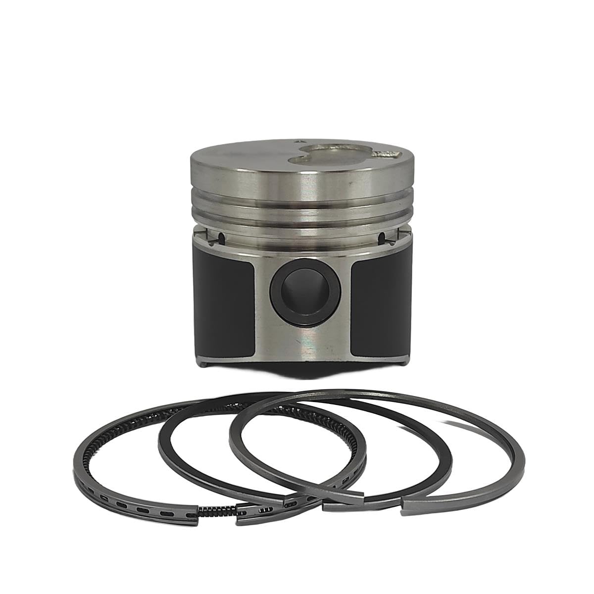 motokent PISTON + PISTON RING SET (0.50 - LARGE SIZE - DIAMETER: 76.50 mm): Suitable for MITSUBISHI / K3E / K4E - 17764