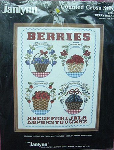 Kit de broderie au point de croix Janlynn 50-536 motif corbeille fleurie