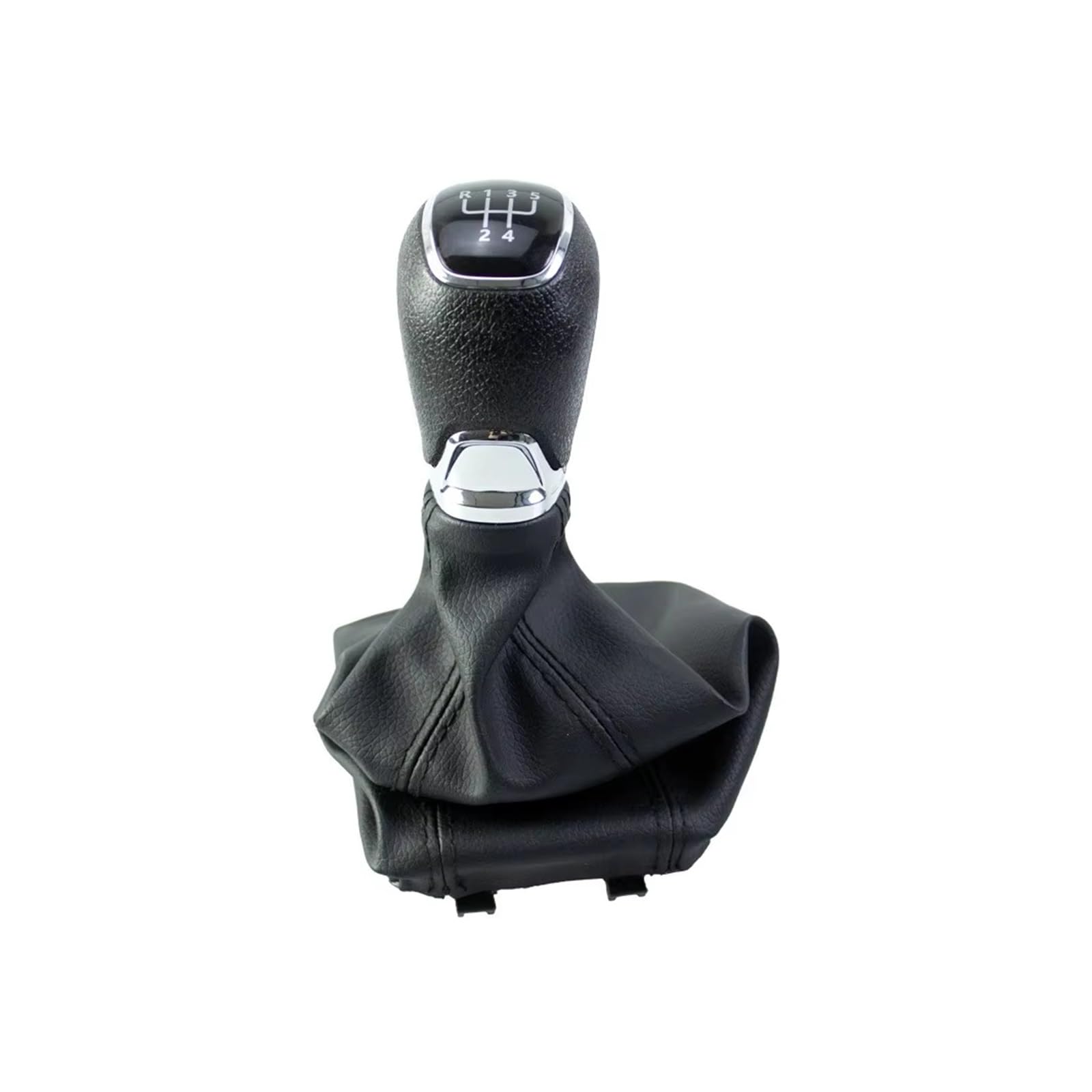 Qwqaab 5 Speed Manual Gear Knob Manual Gear Shift Knob 12Mm With Pu Gaiter Boot Collar For Skoda For Octavia A7 Mk3 2014-2019
