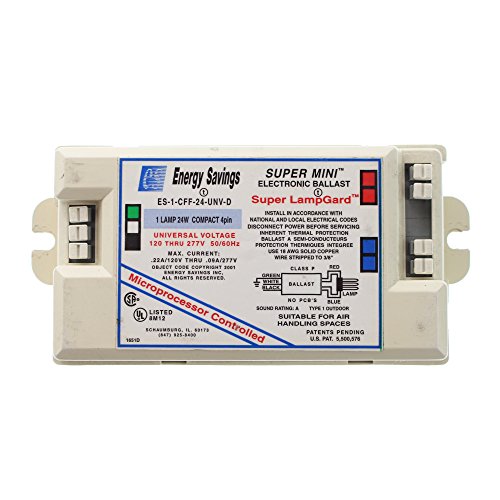 Energy Savings ES-1-CFF-24-UNV-D Electronic CFL Ballast, (1) 26W 4-Pin, 120/277V
