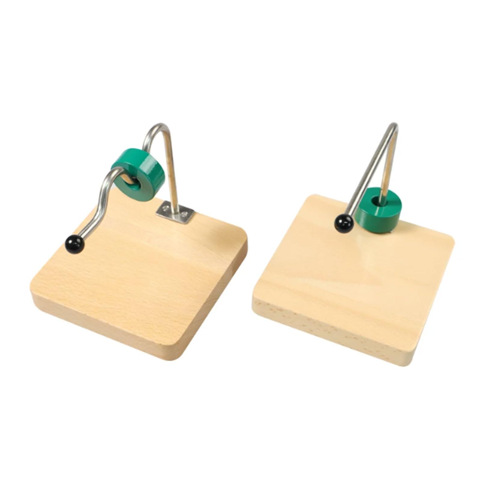 Montessori Wellen-Draht Grüner Ring Einsteckspielzeug | Kleinkind Feinmotorik Sensorisches Spielzeug Hand-Auge-Koordination Holz Pädagogisches Spielzeug