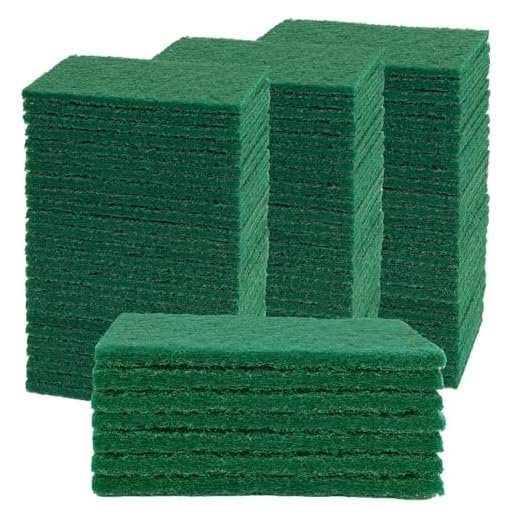 YoleShy 40 PCS Scouring Pad, Dish Scrubber Scouring Pads,4.5 x 6 inch Green Reusable Household Scrub Pads for Dishes, Kitchen Scrubbers & Metal Grills