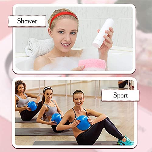 Image of 3 Pieces 1 Inch Wide Plastic Headbands with Teeth Plain Hard Plastic Hairband Non-Slip Craft Headband Hoops for Women Girls DIY Hair Accessories (Black, White, Red)