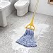 3Pcs Mop Head Replacements,Cleaning Heavy Duty Mop Head Commercial Industrial Replacement,Wet Industrial Blue Cotton Looped End String Head Refills Head (Blue)