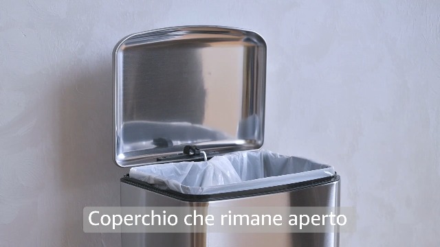 Cestino A Pedale Keeeper Olaf 10 Litri - Argento, Polipropilene, Igienico, Per Cucina/Bagno/Ufficio - Foto 10