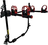 Suporte para bike Transbike 2 bicicletas POP Preto tira Vermelha Sedan Hatch MTB Speed