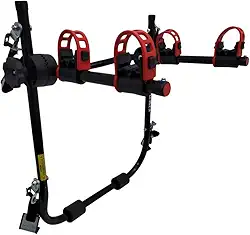 Suporte para bike Transbike 2 bicicletas POP Preto tira Vermelha Sedan Hatch MTB Speed