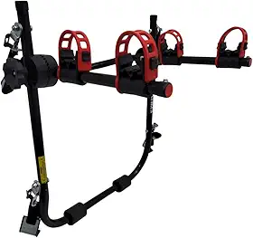 Suporte para bike Transbike 2 bicicletas POP Preto tira Vermelha Sedan Hatch MTB Speed