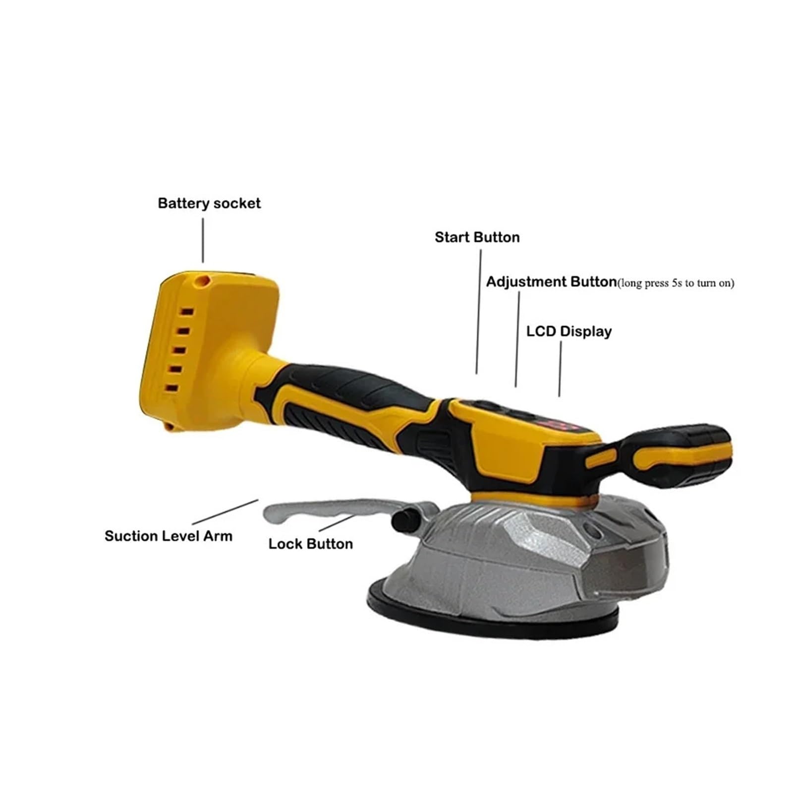 Fliesenlermaschine, 8 Gän, hohe Ladekapazität, Vibrationswerkzeug for Verlen von Wand- und Bodenfliesen, passend for 18-V-Batterien