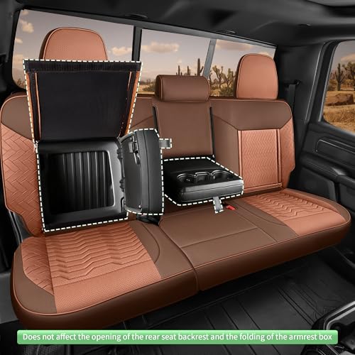Image of Red Rain Leather Seat Cover for Chevy Silverado Seat Covers 2019 to 2026