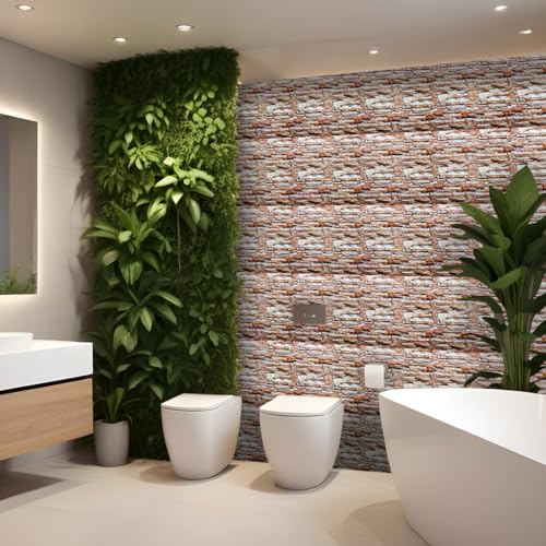 Image of WALLVEAR PE Foam Marble Wall Panel Sheet | Self Adhesive DIY Wall Covering (4, Brown)