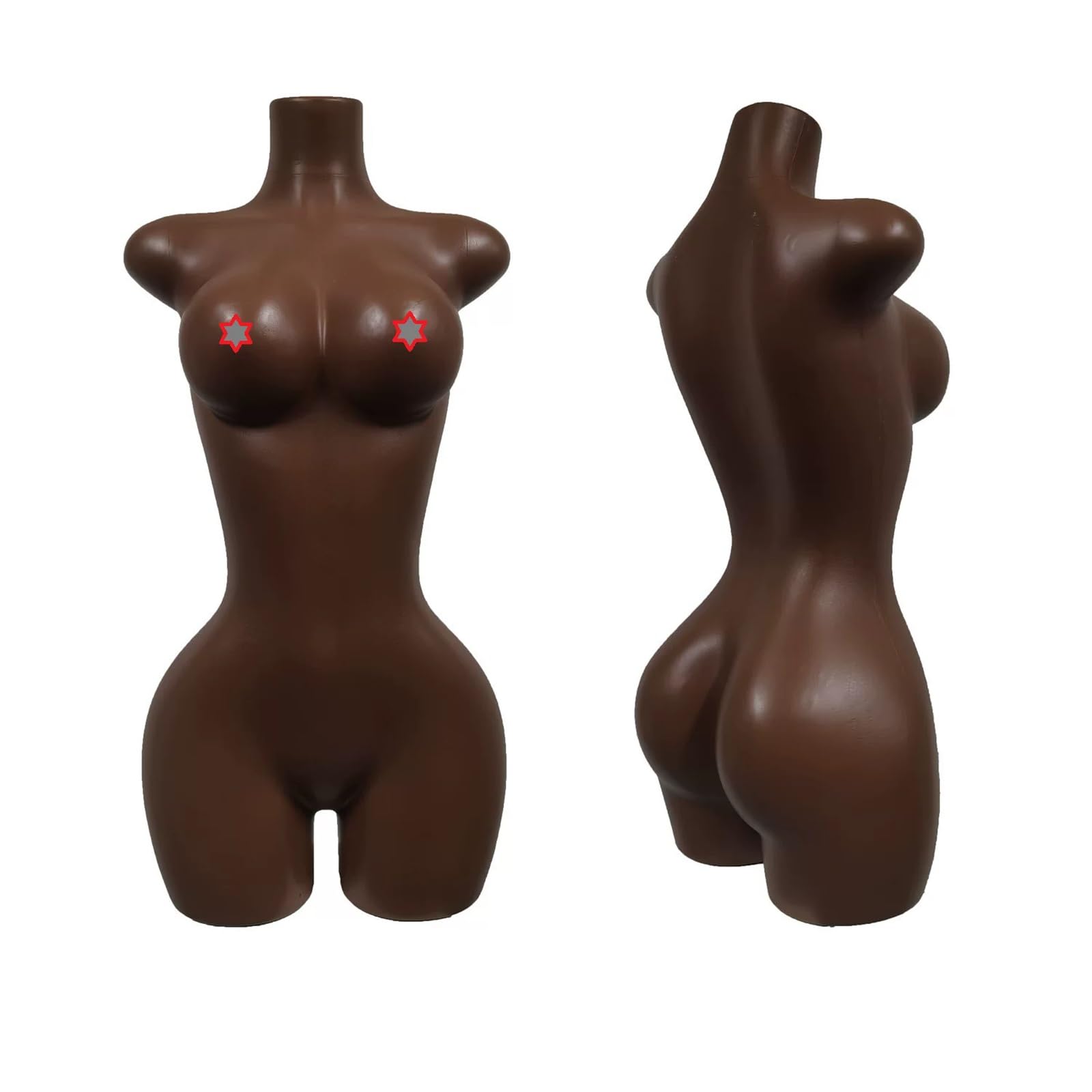 Female Mannequin Torso, Curvy Black Skin Mannequin, For Lingerie, Swimwear, Clothing Display, Retail, Photography
