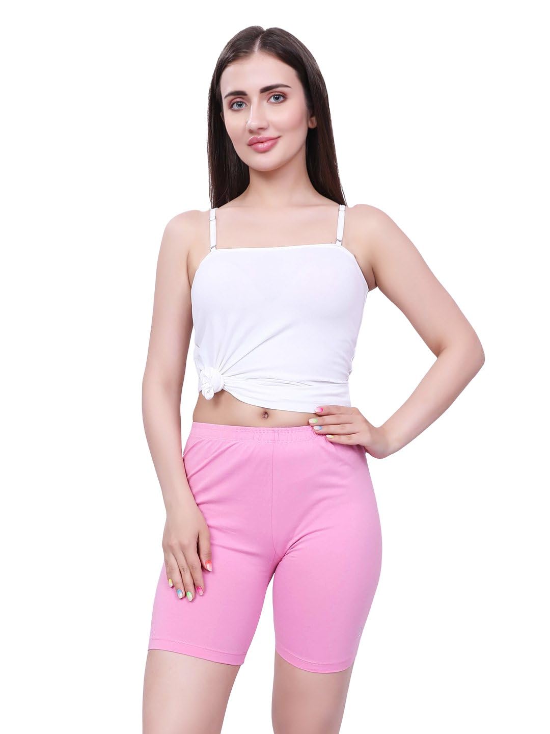 Women’s High-Rise Cycling Shorts | Skinny Fit Modal Fabric Stretchable Skinny Fit Shorts for Gym, Yoga, Workout-image-15