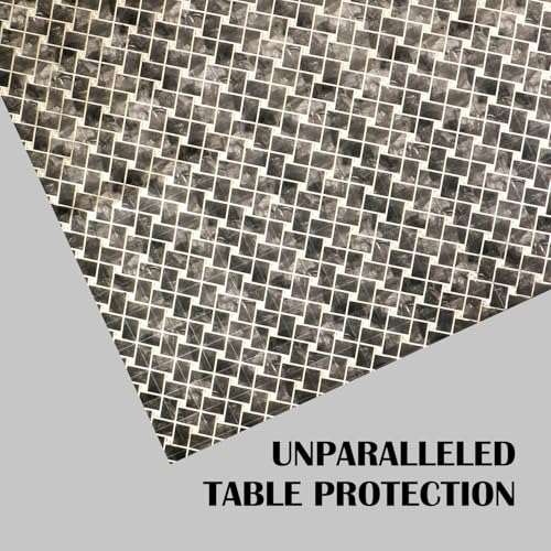 Image of Dakshya Industries PVC Waterproof Withoutlace Dining Table Cover (Size - 54X78 Inch) Rectangle 6 Seater Heat Rasistant, Singha A1