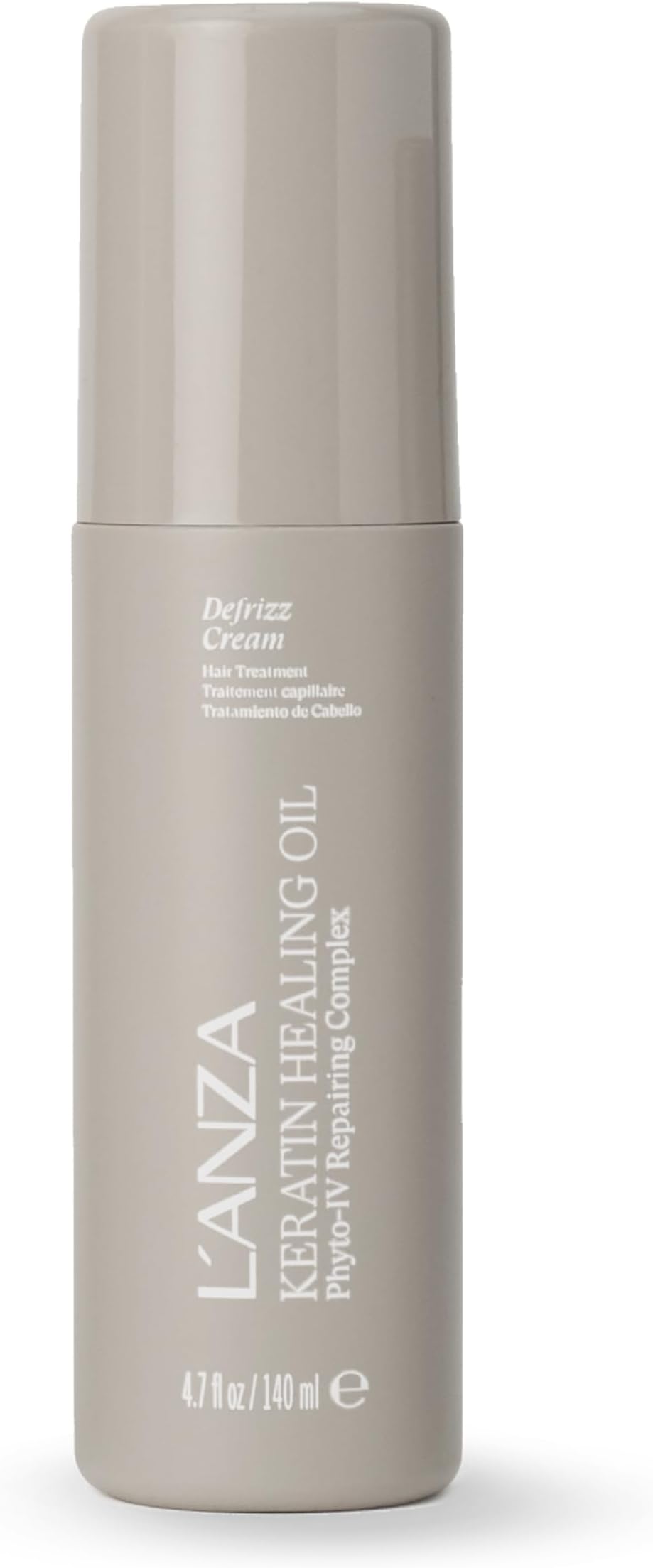 L'ANZA Keratin Healing Oil De-Frizz Cream Anti-Humidity Cream, Smoothing, Soft Control, Strengthens, Adds Shine, Color Safe Anti-Humidity Strengthening Care Shine Boost, Sulfate Free (4.7 Fl Oz)