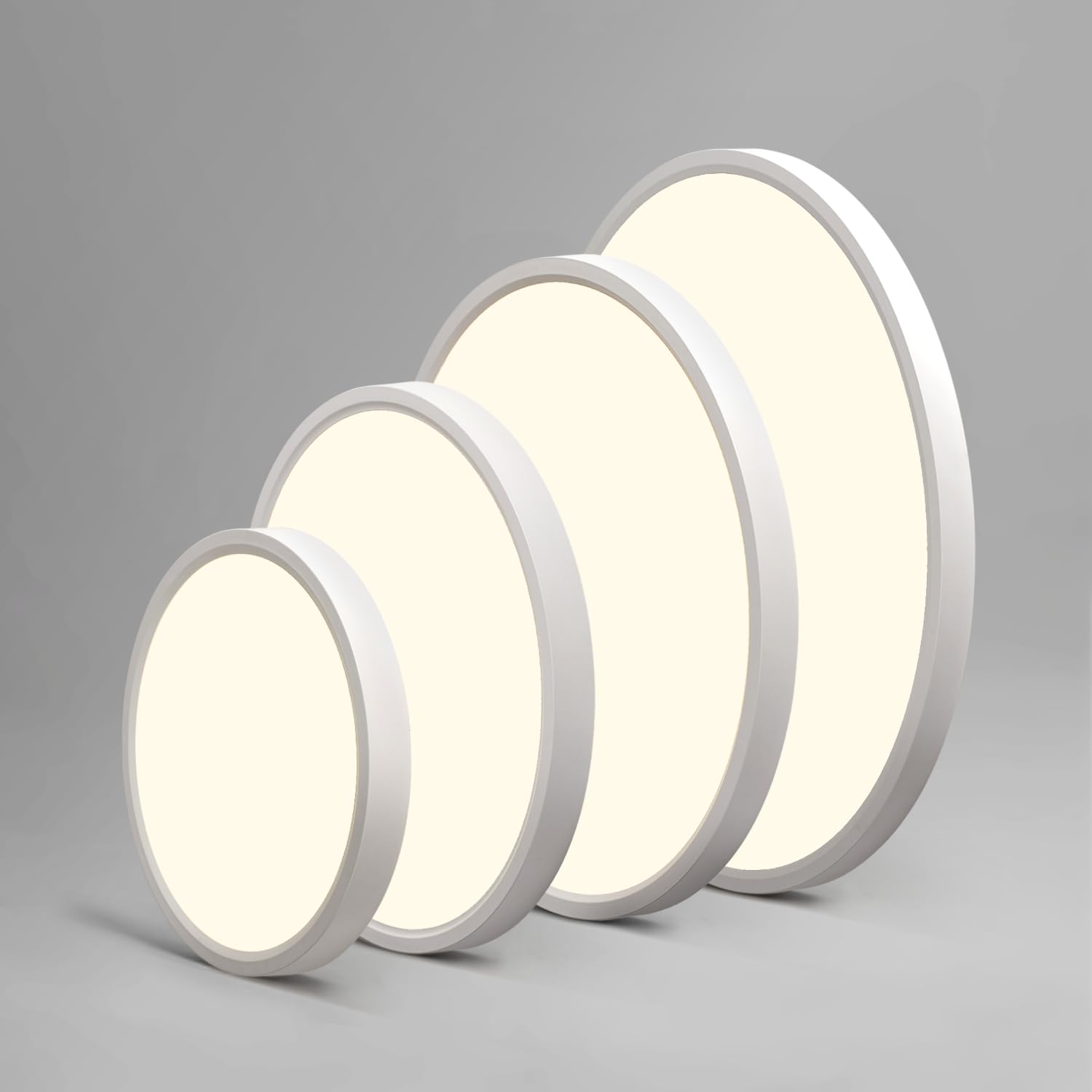 FUPE Plafoniera LED Soffitto 32W Lampada da Soffitto, 3000K/4000K/6500K Ø40cm 3200lm con Gancio di Sicurezza per Installazione Facile per Camera da Letto Corridoio Cucina Seminterrato