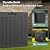 PatioZen 35 Gallon Outdoor Deck Box,Waterproof Resin Outdoor Storage Boxes, Outside Storage Lockable Container for Garden Tools,Indooor Cushions,Accessories (Black)