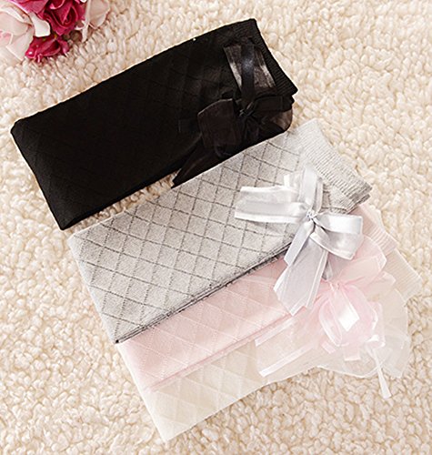 X&F Little Girls' Cute Checkered Bowknot Cotton Knee High Socks Thigh Tube Socks4