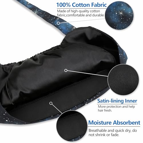 Image of QBA Adjustable Working Cap with Button, Cotton Working Hat Sweatband, Elastic Bandage Tie Back Hats for Women & Men, One Size
