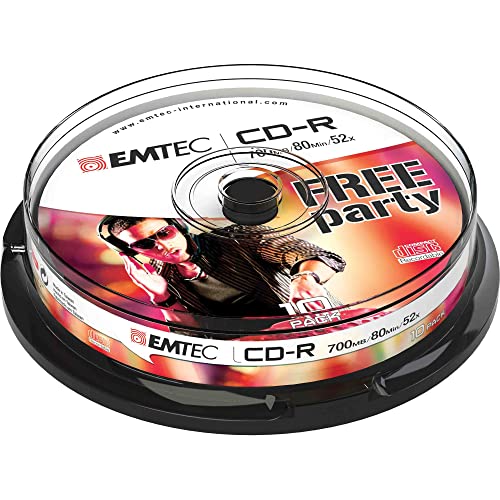 Emtec - CD-R CB 52 x 700 MB (confezione da 10)