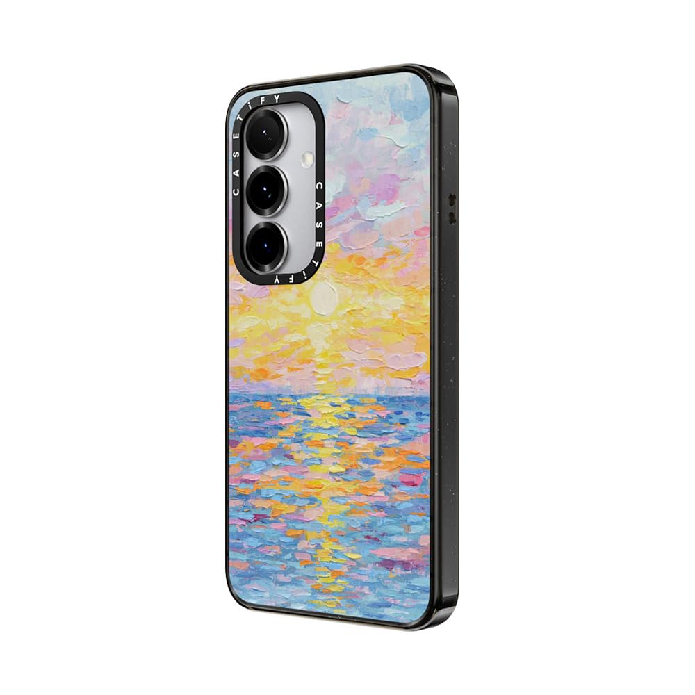 CASETiFY Impact Galaxy S25 Case - Frosted Sunset - Clear Black