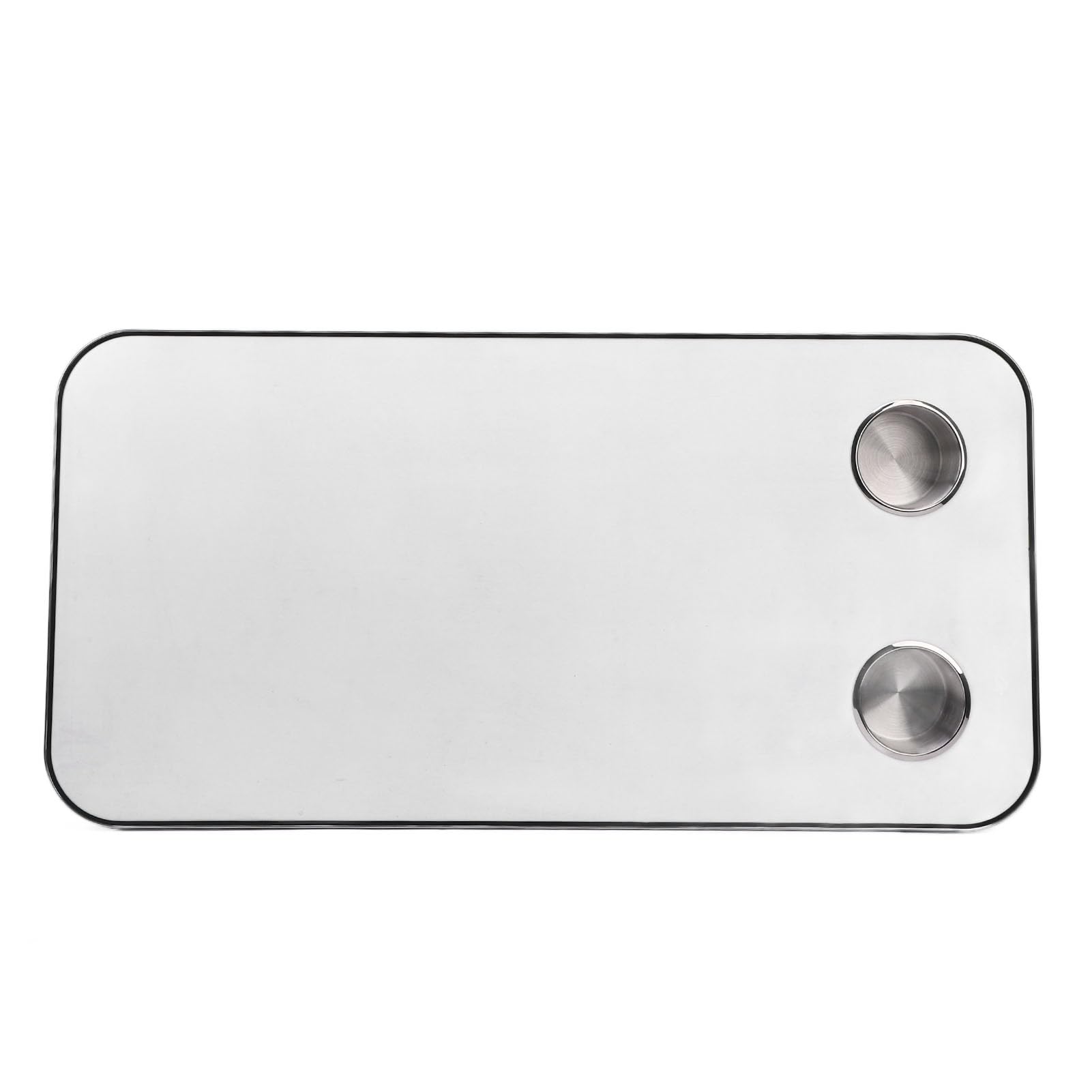 Tbest RV -Tisch -Top -Boot Yacht Tabletop Massivholz mit Edelstahlbecher Haltelable Arbeitsbereich für Wohnmobil 800 X 400 Mm (WHITE)