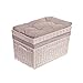 e-wicker24 Truhe aus Weide, Korb, beige, 70 x 42 x 47 cm