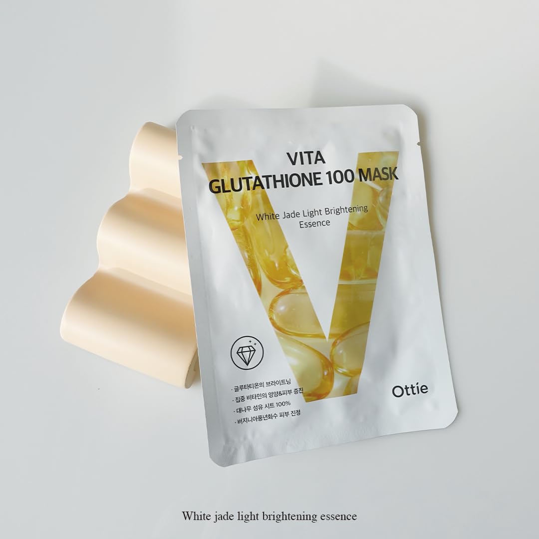 Buy [Ottie] Korean Sheet Mask for Brightening and Hydration Combo | Glutathione plus Hyaluronic acid mask | Brighteningand Long Lasting Deep Moisturising | Made in Korea