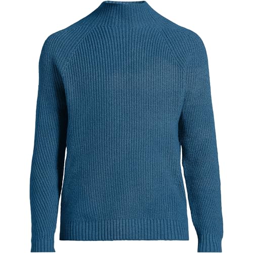 Lands' End Men's Long Sleeve Shaker Mock Neck Sweater3
