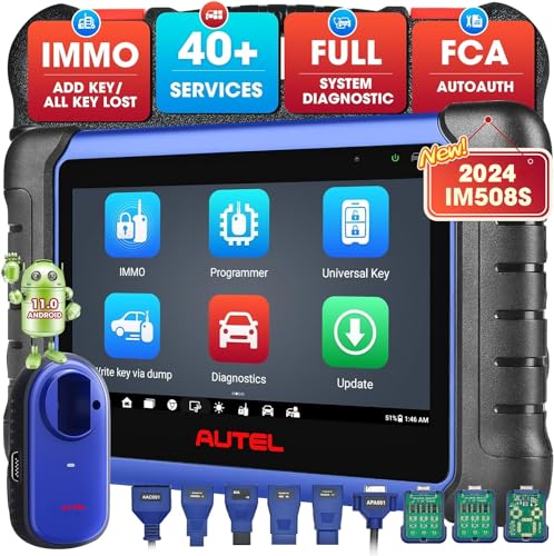 Autel MaxiIM IM508S 2024 Android 11 Key Fob Programming Tool with XP200 Fob Programmer, Full Bidirectional & Functional Test Scan Tool, Upgraded of IM508/ MK808S Scanner 40+ Services, AutoAuth for FCA