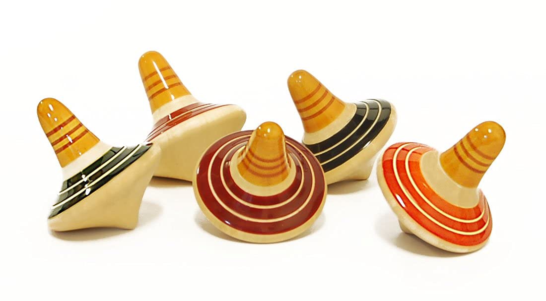 Fairkraft Creations Wooden Tops | Spinning Tops for Kids | Improves Hand - Eye Coordination | Natural Colours & Dyes | Safe for Kids | Made in India (Tandav - Set of 5) (B09FKJC912) Amazon Price History, Amazon Price Tracker