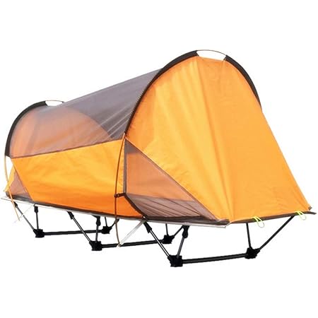 Amazon Unafreely テント小屋 テントコット 1人用テント キャンプ用 ティピーテント 二層構造 蚊帳付 オレンジ色 Unafreely テント本体 Amazon Unafreely テント小屋 テントコット 1人用テント キャンプ用 ティピーテント 二層構造 蚊帳付 オレンジ色 Unafreely テント本体