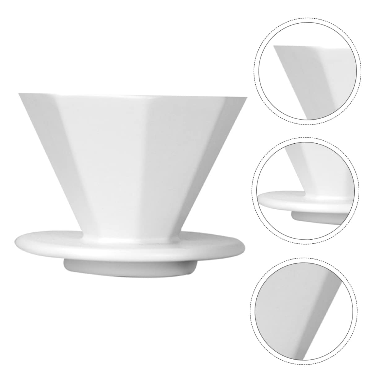 NUOBESTY 2 Stck. Kaffeefilterbecher Mit Filterkaffee Wenn Manueller Kaffeefilter Zubehör Für Die Kaffeezubereitung Kaffeetrichter Für Zu Hause Kaffeekanne Filtertasse Weiß Keramik