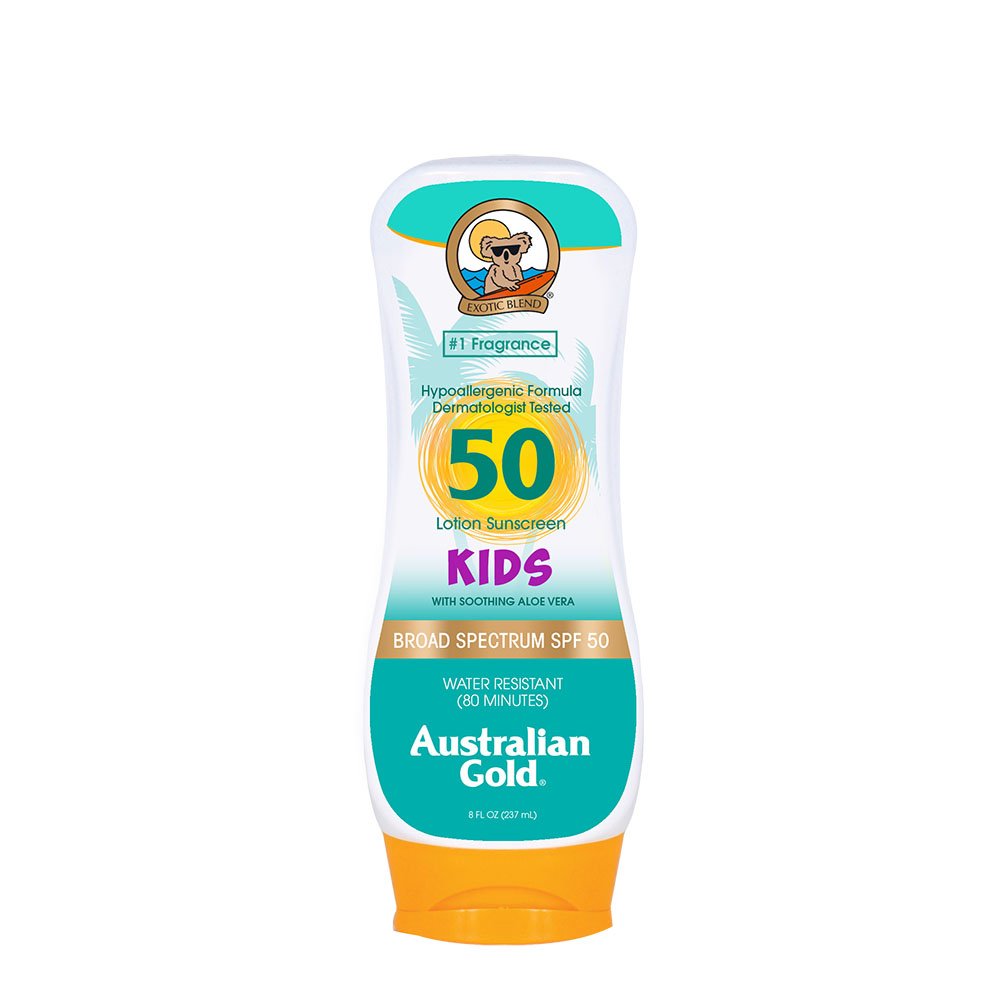 Australian Gold Lotion Sunscreen Broad Spectrum SPF 50 with Soothing Aloe Vera - For Kids 237ml/8oz