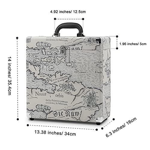Étui de Rangement pour disques vinyles, étui de Transport Portable pour Plus de 30 Albums vinyles (Carte) - Les Beatles, Paul McCartney, John Lennon, RIngo Starr, George Harrison Étui de Rangement pour disques vinyles, étui de Transport Portable pour Plus de 30 Albums vinyles (Carte) – Image 6