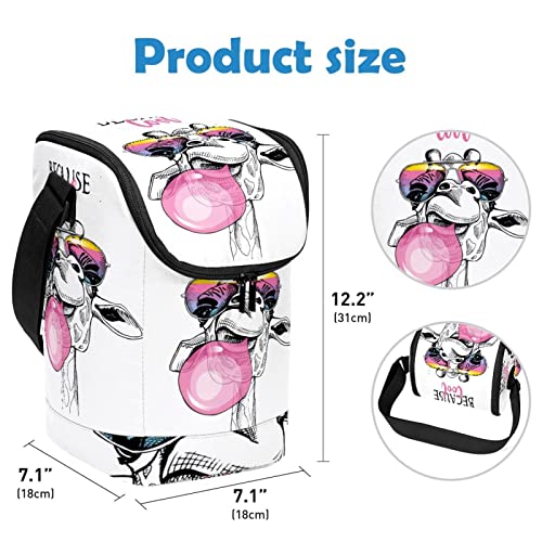 Bolsa de almuerzo pequeña reutilizable lonchera ligera con diseño de jirafa 4