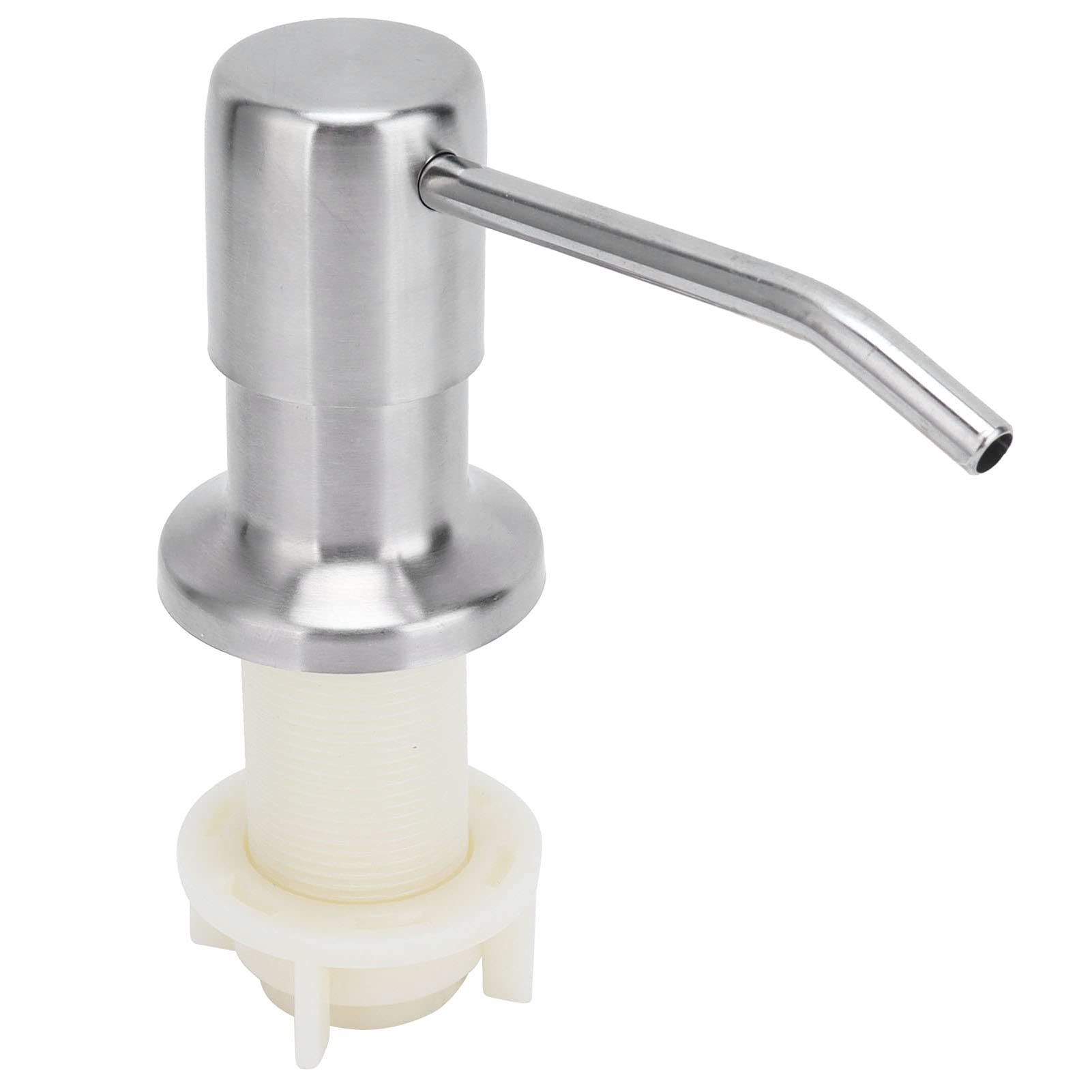 Kit de Tête de Pompe à Savon Évier de Cuisine en Acier Inoxydable Distributeur de Liquide Intégré avec Tube D'extension