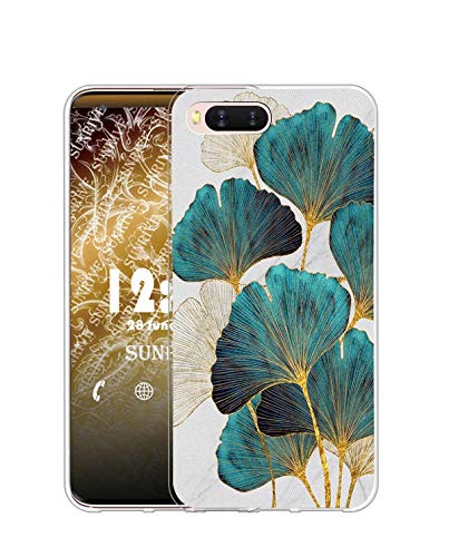 Sunrive Funda Compatible con Xiaomi Mi Note 3, Silicona Slim Fit Gel Transparente Carcasa Case Bumper de Impactos y Anti-Arañazos Espalda Cover(Q Hoja)