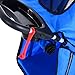 Cochecito Plegable Mascotas 75x45x97cm Perro Gato Carrito Ruedas Giran 360º Azul
