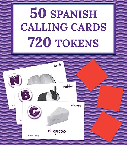 Carson Dellosa Basic Spanish Bingo Game Learning Board Game With 50 Spanish Words With Photos, 36 Game Boards And Bingo Chips For 3-36 Players, Ages 4 And Up #TOP2