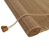vidaXL Estor Enrollable Marrón 150 x 220 cm Bambú, Persiana Enrollable Ajustable, Cubierta Moderna, Resistente UV, Cortina de bambú ecológica, controla la luz