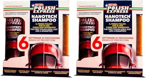 Mafra, Kit Polish Express, Champú Nanotecnológico para el Coche, Polish que Da 4 Efectos a la Carrocería del Coche, Efecto Pulido, Líquido, Espejo y Seda (Paquete de 2)