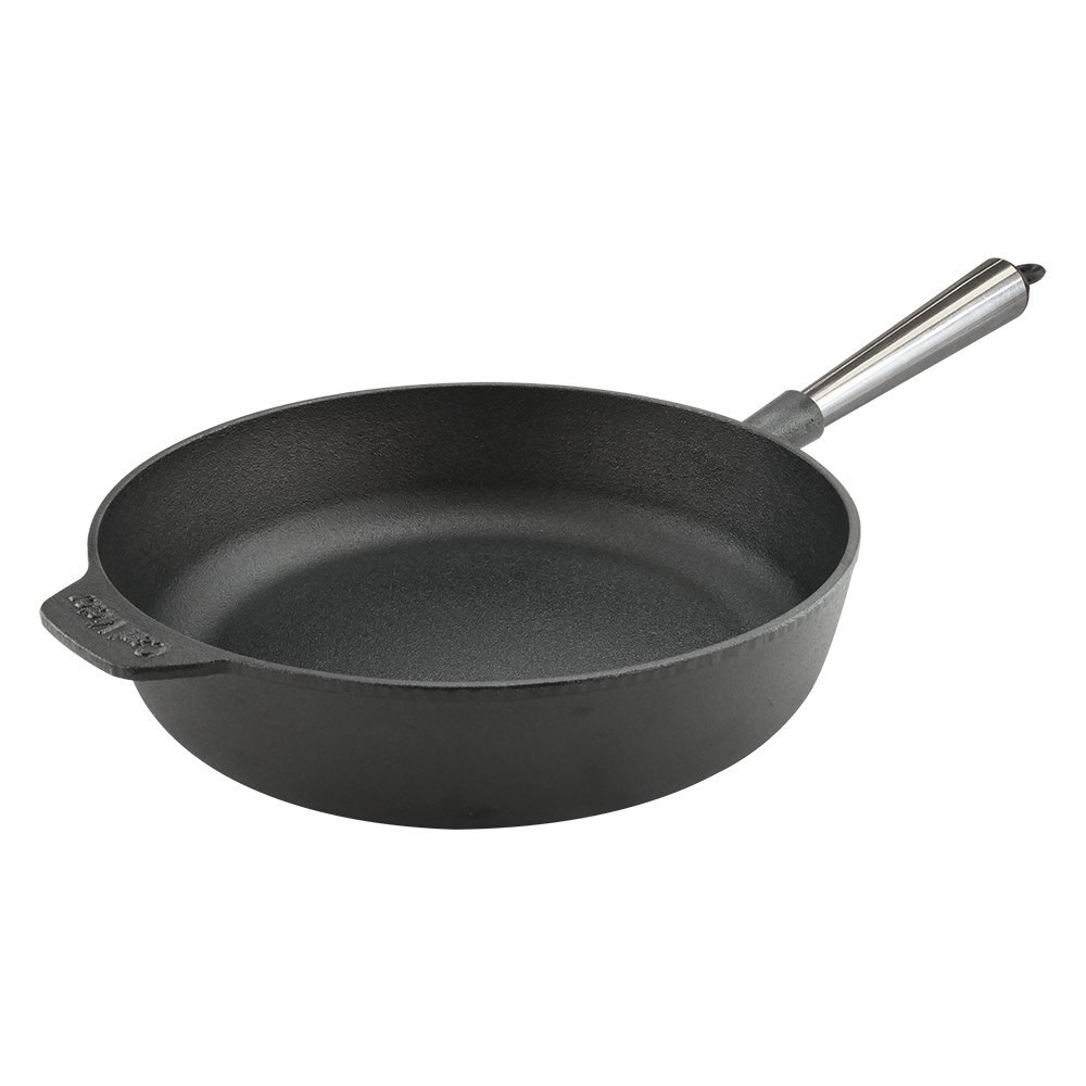 Carl Victor - Servierpfanne Aus Gusseisen Rund 28 cm Edelstahlgriff