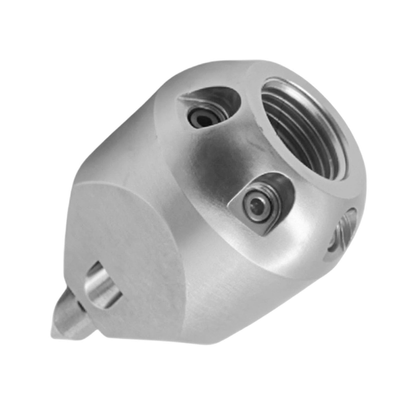 Generic Boquilla de Chorro de Alcantarillado de Acero Inoxidable de 40 L/min, Punta Giratoria Versátil para Uso Doméstico e Industrial (Delantero 3 Trasero 6 Agujeros)